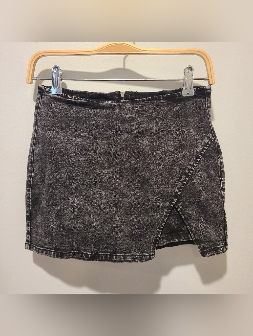 Windsor Denim Mini Skort Washed Out Black Small